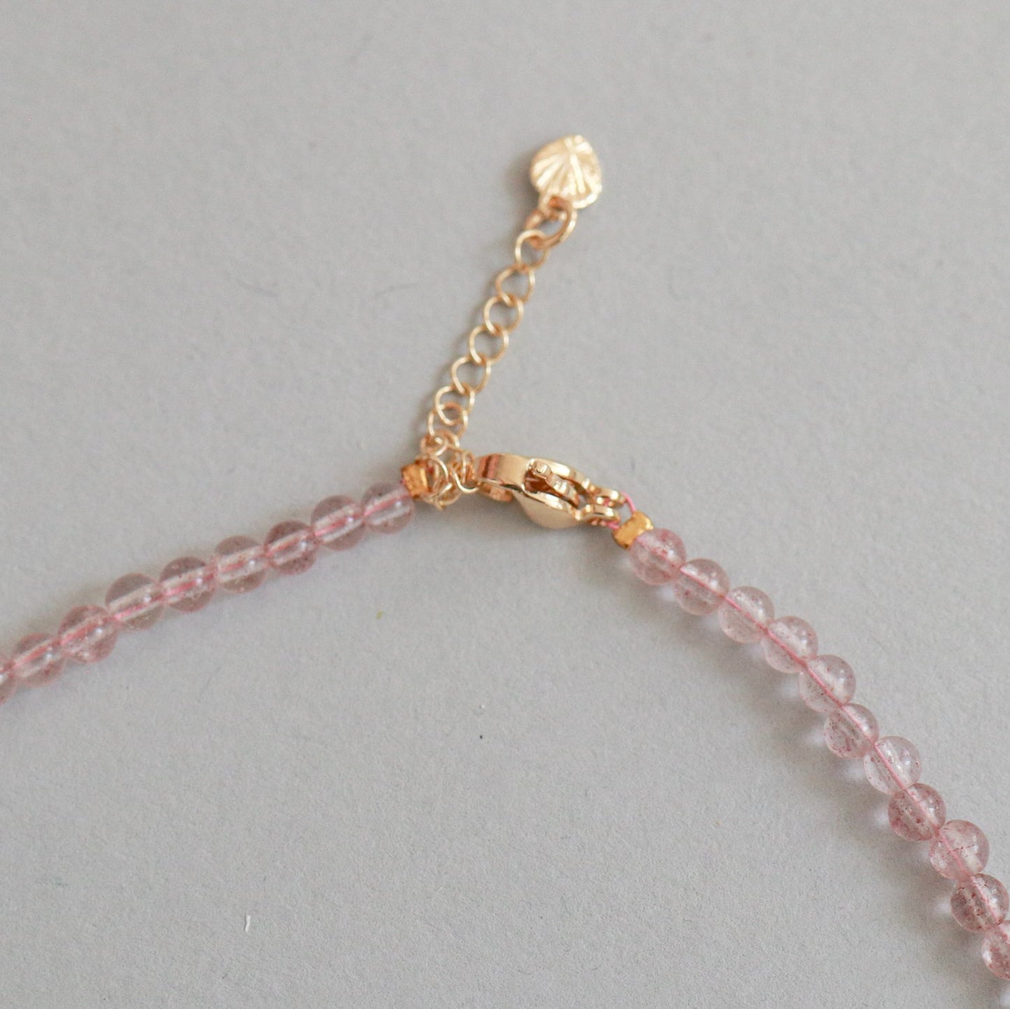 Strawberry Quartz & Rose Quartz Nine-Tails Necklace