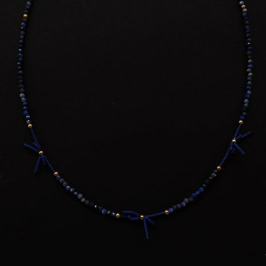 Lapis Lazuli Bow Necklace